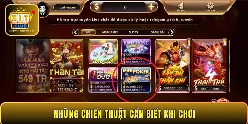 Những chiến thuật cần biết khi chơi